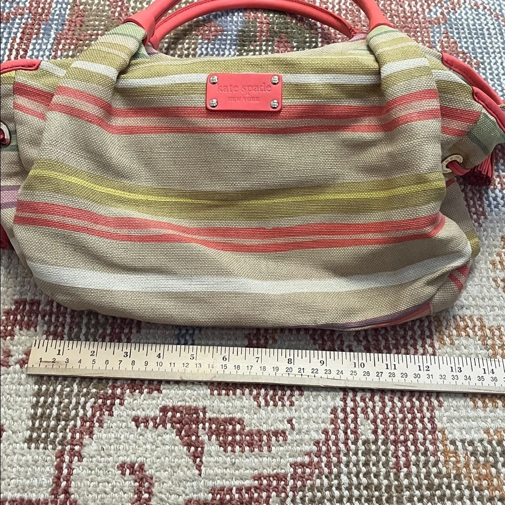 Kate Spade Multi Color Striped Canvas Bag - Picture 11 of 12